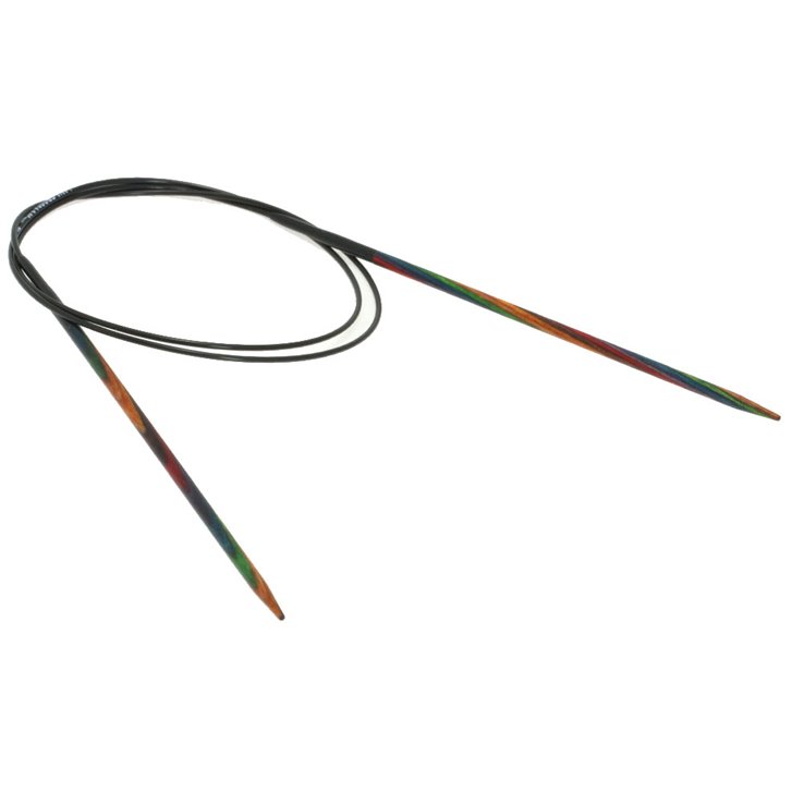 Rundstricknadel Design-Holz Multicolor St. 3,0/ 80cm - von Lana Grossa
