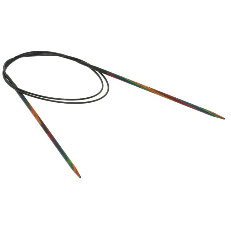 Rundstricknadel Design-Holz Multicolor St.  3,25/ 80cm  - von Lana Grossa