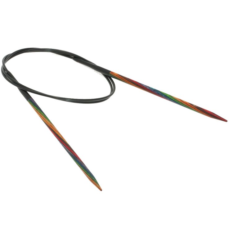 Rundstricknadel Design-Holz Multicolor St. 4,0/ 80cm - von Lana Grossa