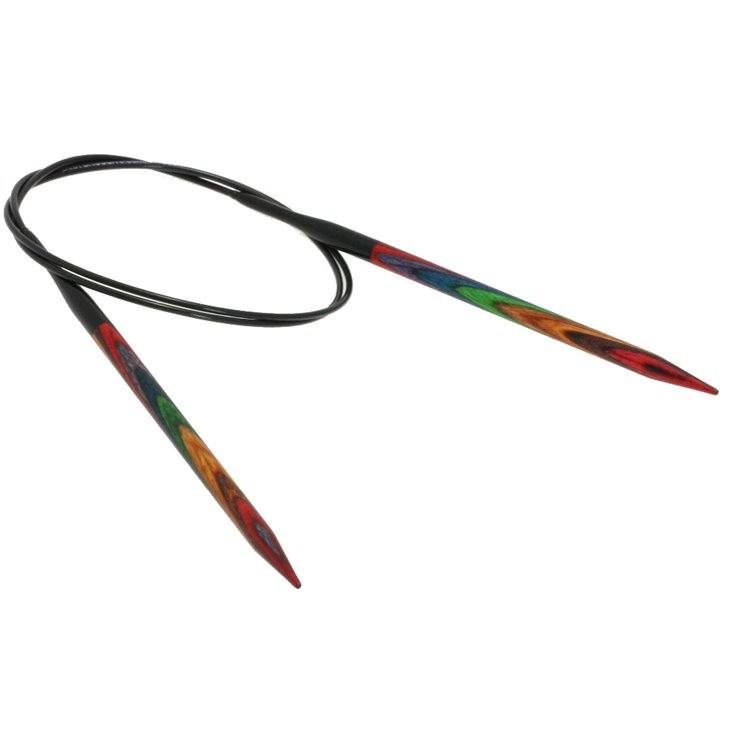 Rundstricknadel Design-Holz Color St. 5,5/80cm - von Lana Grossa