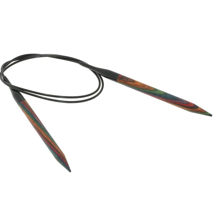 Rundstricknadel Design-Holz Color St. 7,0/80cm - von Lana Grossa