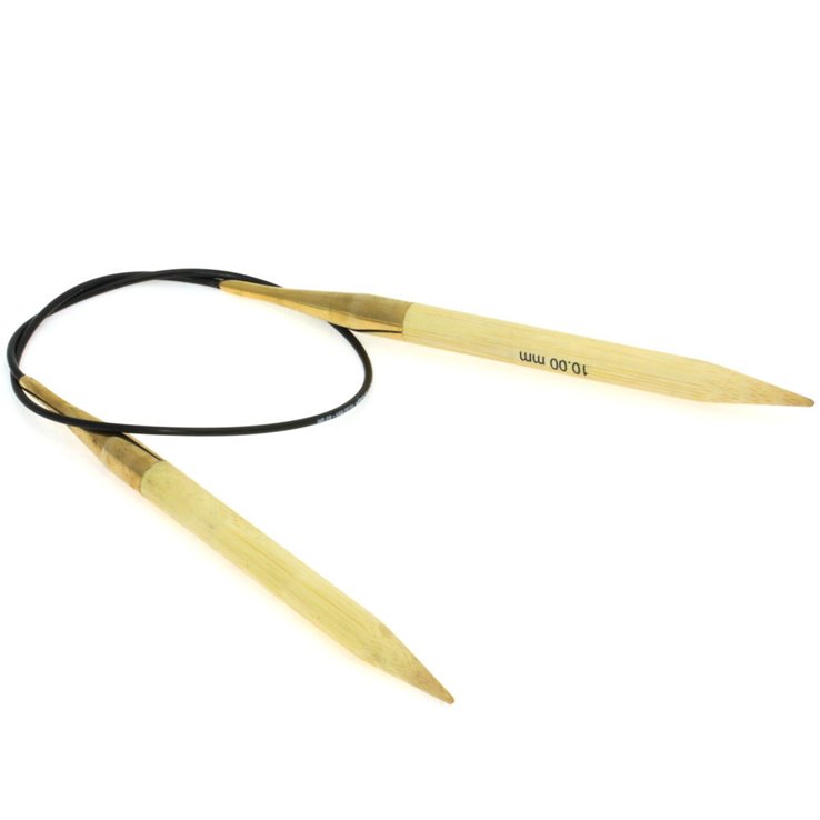 Rundstricknadel Bambus  St.10,0/60cm - von Lana Grossa