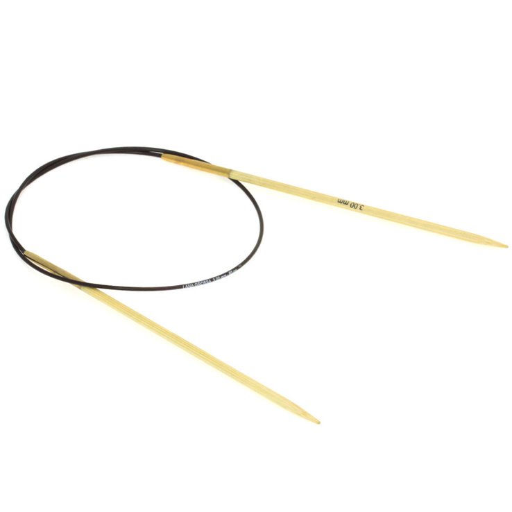 Rundstricknadel Bambus  St. 3,0/60cm - von Lana Grossa