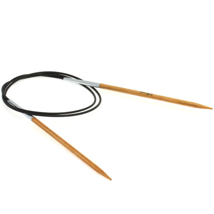 Rundstricknadel Design-Holz Natur St. 4,0/80cm - von Lana Grossa