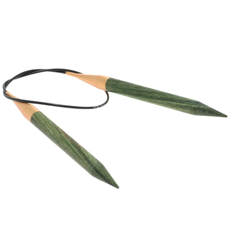 Rundstricknadel Design-Holz Signal St.12,0/ 60cm - von Lana Grossa