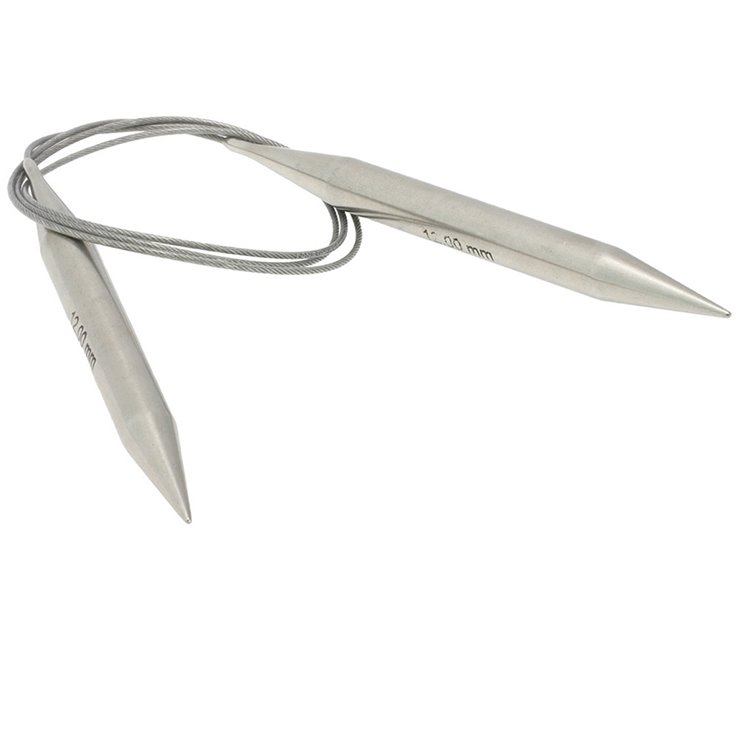 Rundstricknadel Edelstahl St. 12,0/100cm - von Lana Grossa