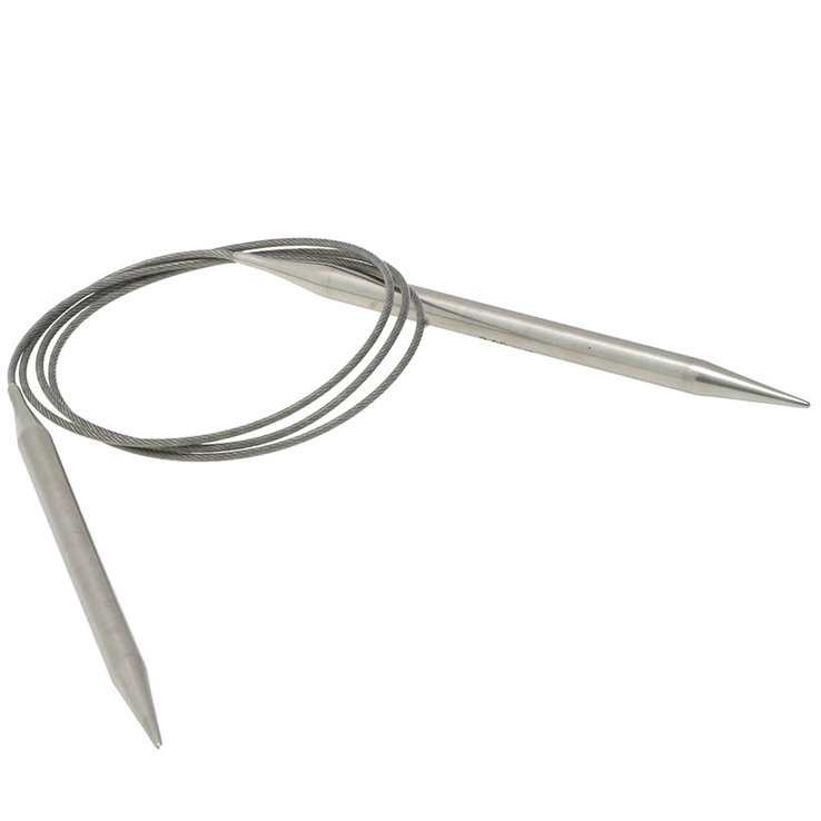 Rundstricknadel Edelstahl St, 7,0/100cm - von Lana Grossa