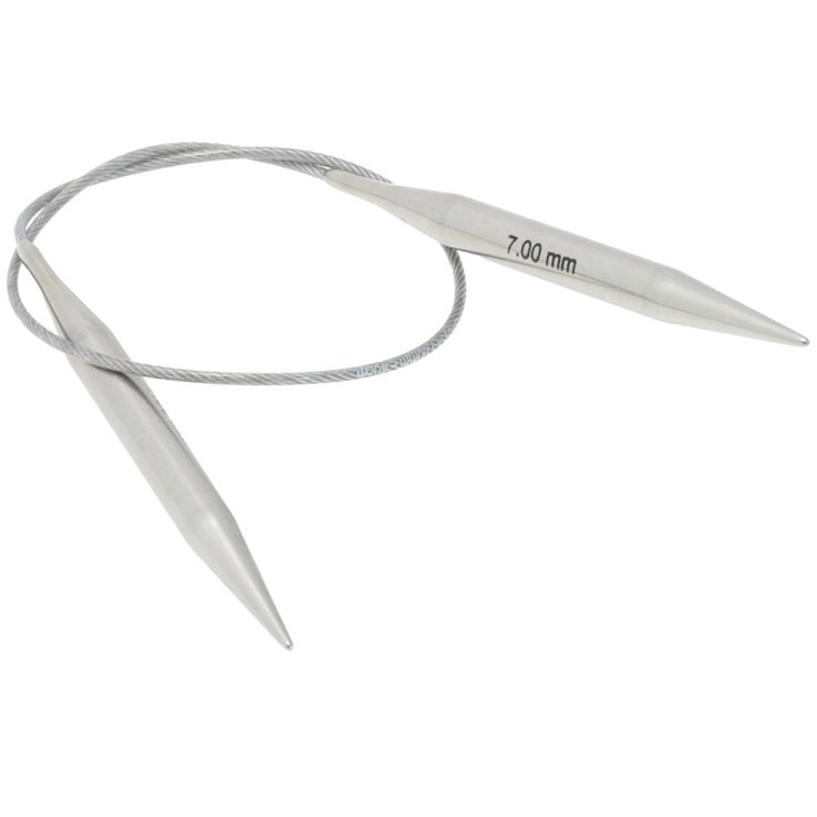 Rundstricknadel Edelstahl St.  7,0/ 40cm  - von Lana Grossa
