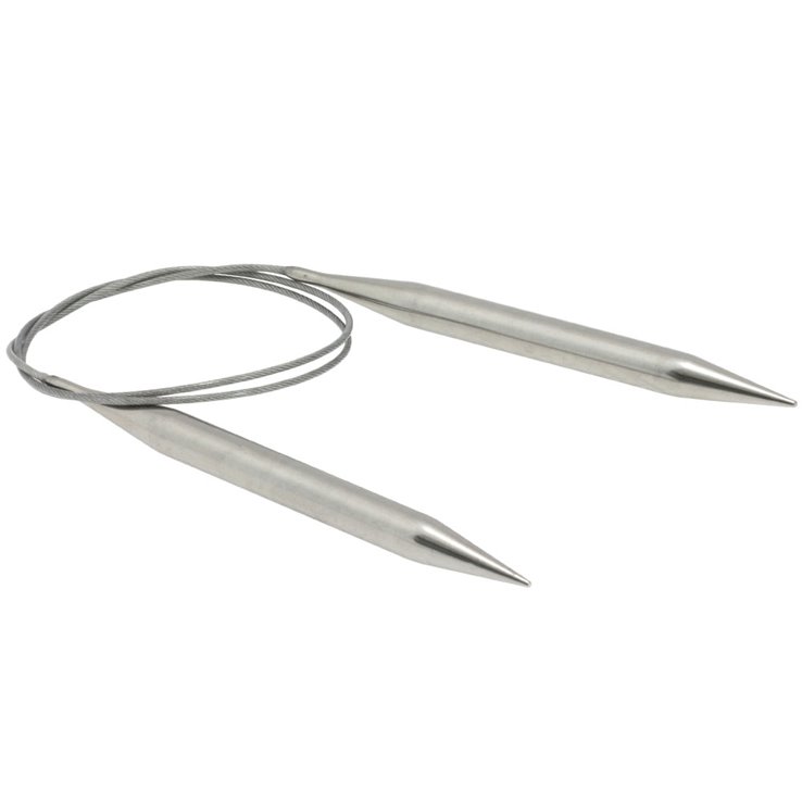 Rundstricknadel Edelstahl St. 10,0/ 80cm - von Lana Grossa
