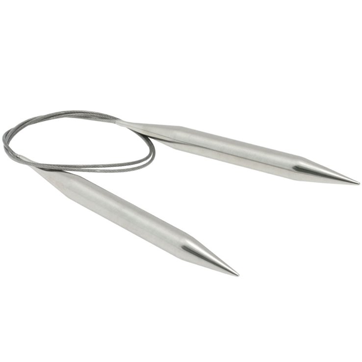 Rundstricknadel Edelstahl St. 12,0/ 80cm - von Lana Grossa