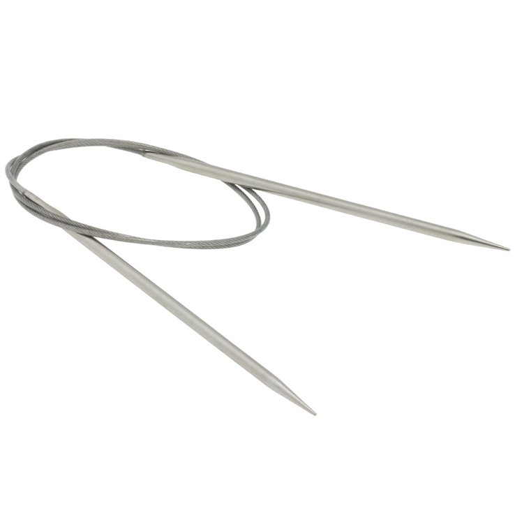 Rundstricknadel Edelstahl St. 4,0/ 80cm - von Lana Grossa