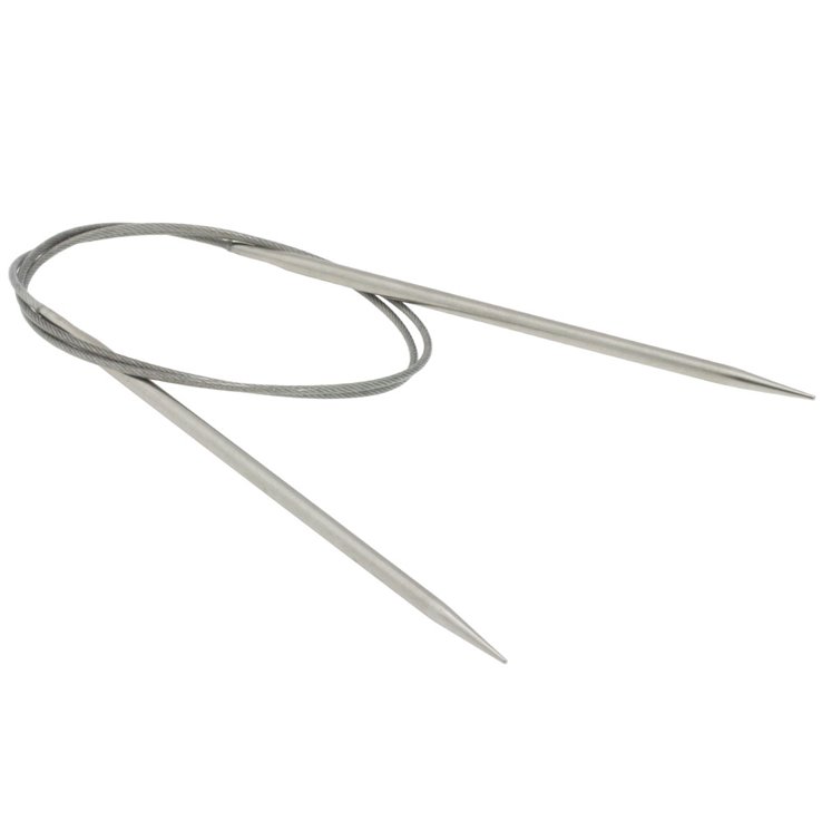 Rundstricknadel Edelstahl St. 4,5/ 80cm - von Lana Grossa