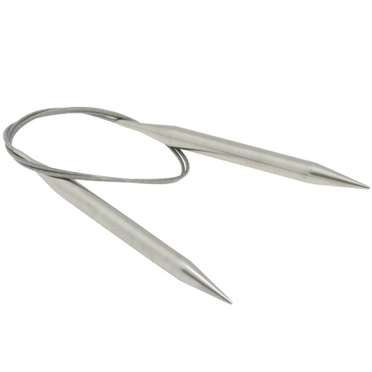Rundstricknadel Edelstahl St. 9,0/ 80cm - von Lana Grossa