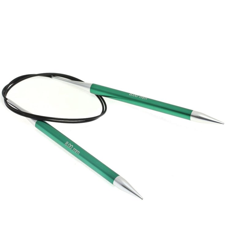 Rundstricknadel Aluminium Rainbow St.  8,0/ 80cm - von Lana Grossa