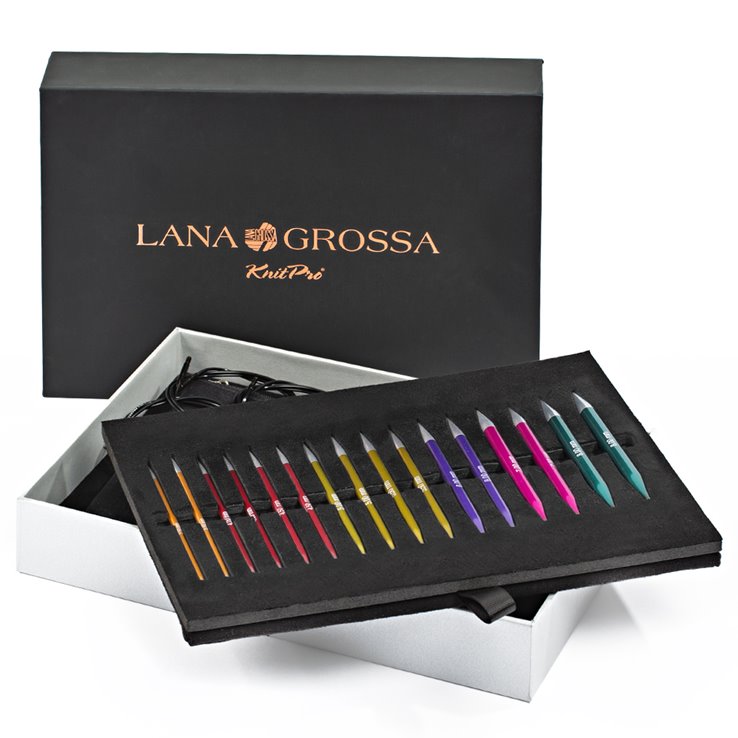 NADEL-SET Aluminium Rainbow - von Lana Grossa